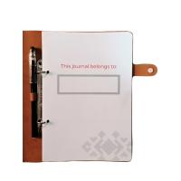 "Eternal" journal - reusable pages, ethnic design on vegan leather, pen with erasable ink