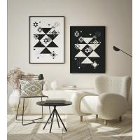 Set of two Ethnic downloadable prints, Geometric print, Tribal art, Ethnic wall art, Printable art (Black and White)