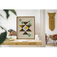 Ethnic downloadable print, Geometric print, Tribal art, Ethnic wall art, Printable art, Color Chocolate Brown